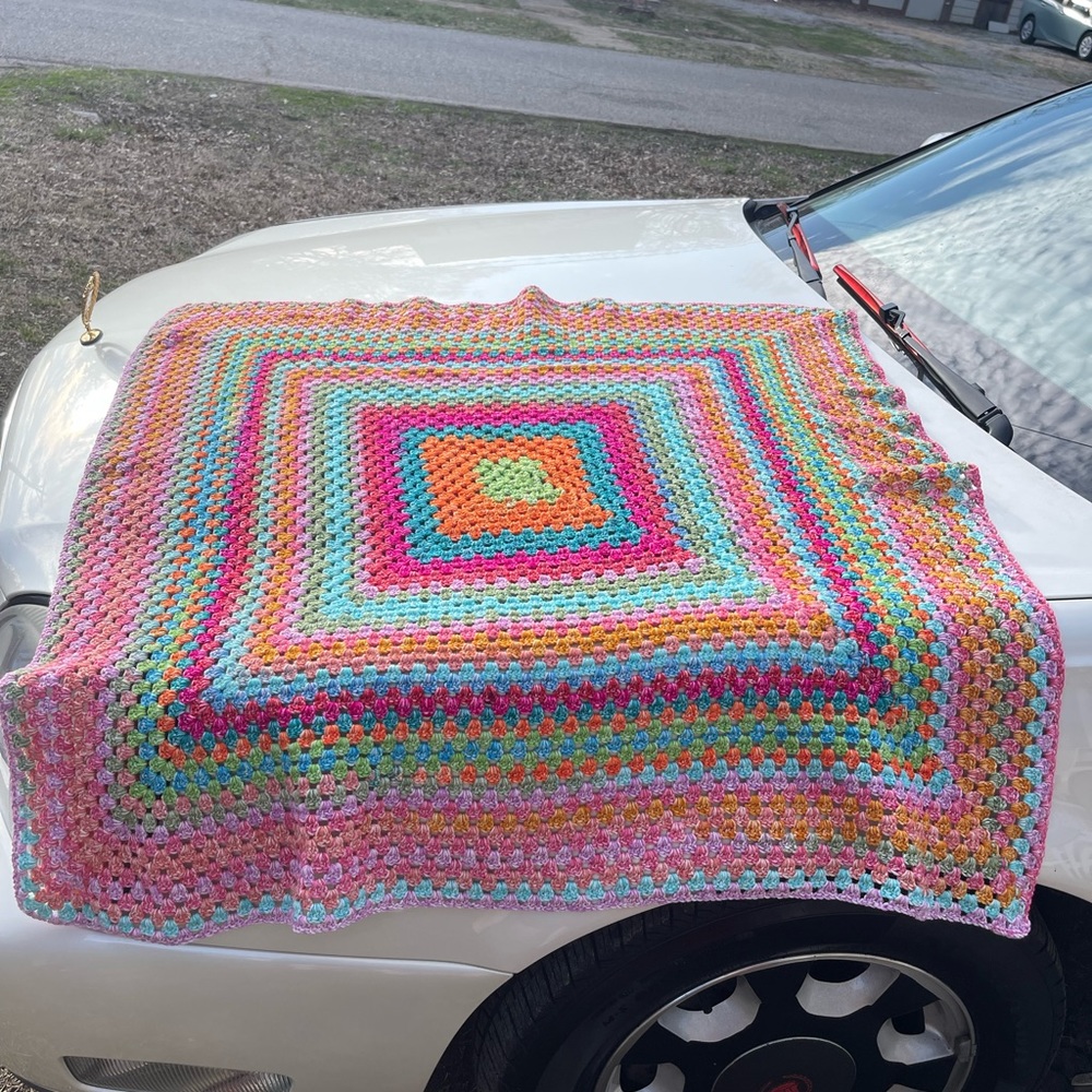 Handmade crochet blanket